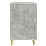 Desk with Door Concrete Grey 142.5 x 50 x 75 cm Engineered Wood 3414597
