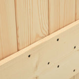 Sliding Door with Hardware Set 85x210 cm Solid Wood Pine 3332672