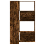 Corner Bookcase 4-Tier Smoked Oak 85x85x140 cm Engineered Wood 3307814