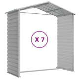 Garden Shed Light grey Galvanised steel Large Garden Shed 3188248