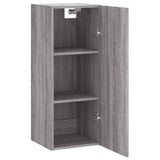 Wall Mounted Cabinet Grey Sonoma 34.5x34x90 cm Engineered Wood 835000