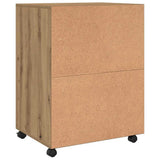 Rolling Cabinet Artisian Oak 60x48x81 cm Engineered Wood 853172