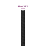 Boat Rope Full Black 12 mm 100 m Polypropylene 152513