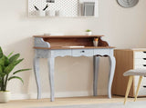 Writing Desk with Drawer Brown and White 80 x 40 x 92 cm 42012408