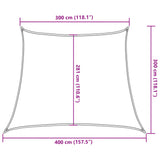 Sunshade Sail 160 g/m Anthracite 3/4x3 m HDPE 311104