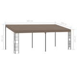 Wall-mounted Gazebo 6x3 m Taupe Fabric 312262