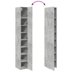 Slim Storage Cabinet Concrete Grey 30x42.5x225 cm Engineered Wood 3281262