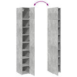 Slim Storage Cabinet Concrete Grey 30x42.5x225 cm Engineered Wood 3281262