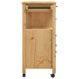 Kitchen Trolley MONZA 84x40x88.5 cm Solid Wood Pine 376109