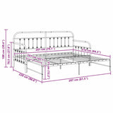 Daybed Frame Black 107 x 203 cm Powder-Coated Steel 42002641