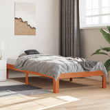 Bed Frame without Mattress Wax Brown 90x200 cm Solid Wood Pine 844168
