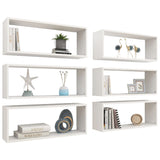 ZNTS Wall Cube Shelf 6 pcs White 60x15x23 cm Engineered Wood 807135