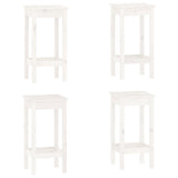 5 Piece Bar Set White Solid Wood Pine 3124738