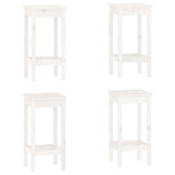 5 Piece Bar Set White Solid Wood Pine 3124738