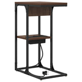 Bedside Cabinet Brown Oak 41.5 x 26 x 60.5 cm Engineered Wood 859594