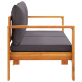 Garden Sofa with Cushions 2-Seater Solid Wood Acacia 367629