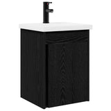 Bathroom Vanity Unit with Tap Black Oak 42 x 40 x 74.5 cm 889530
