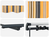 Retractable Awning Yellow and Grey 250 x 200 cm Fabric 3329418