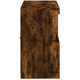 Sideboard with LED Lights Smoked Oak 81x37x67 cm 836662