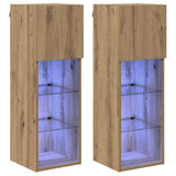 Wall-mounted TV Cabinets 2 pcs Artisan Oak 30.5 x 30 x 90 cm 882951