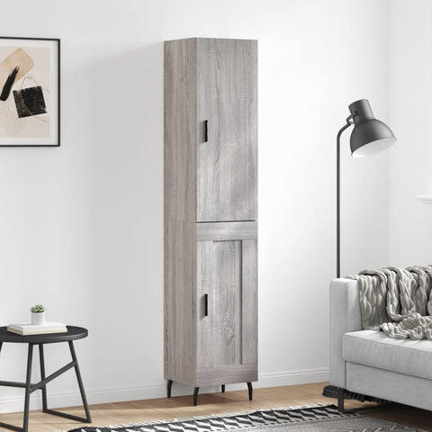 Highboard Grey Sonoma 34.5x34x180 cm Engineered Wood 3199127