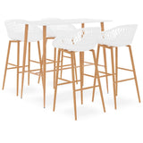 5 Piece Bar Set White 3057435