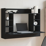 Wall-Mounted Desk Black 105x48x75 cm Engineered Wood 847969