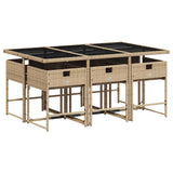 Garden Dining Set Beige, Cream white, Black 3211270