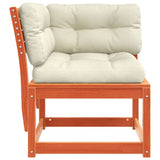 Garden Sofa Corner with Cushions Wax Brown 73x73x78 cm Solid Wood Pine 844686