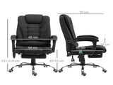 Office Chair with 6 Point Massage Back Heat, Linen Desk Chair with Footrest Adjustable Height T3398P343362