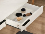 Dressing Table with Mirror and Stool, Vanity Makeup Desk Set with 2 Drawers, Cushioned Stool and T3398P341421