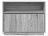 LED Sideboard Grey Sonoma 71 x 34.5 x 75 cm Engineered Wood 869655