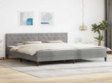 Bed Frame with Mattress Light Grey 180 x 200 cm Velvet 3415259