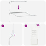 Awning Frame Retractable White 2.5 x 2 m Metal 42002548