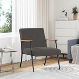 Armchair Dark Grey 59 x 75 x 78 cm Curly Wool-like Fabric 42017701