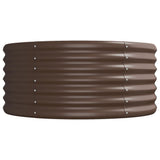 Garden Raised Bed Galvanised Steel 224x80x36 cm Brown 318920