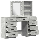 Dressing Table 3 pcs Grey 40 x 41 x 135 cm Engineered Wood 3334221