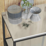 Kitchen Storage HATTEM Silver 90 x 50 x 92 cm Steel 874959