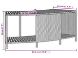 Hot Tub Surround Black Poly Rattan and Solid Wood Acacia 3270641