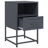 Bedside Cabinets 2 pcs Anthracite 36x39x60.5 cm Steel 846559