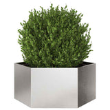 Garden Planter Hexagon 104x90x45 cm Stainless Steel 851133
