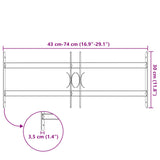 Security Grille for Windows with 2 Crossbars 3 pcs 43-74 cm 42031282