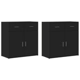 Sideboards 2 pcs Black 79x38x80 cm Engineered Wood 3276617