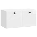 Wall-Mounted TV Cabinet 59.5 x 31 x 30 cm High Gloss White 899219