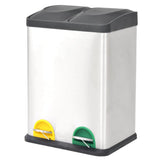 Recycling Pedal Bin Garbage Trash Bin Stainless Steel 36 L 50600
