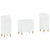 2 Piece Bathroom Cabinet Set DELFT High Gloss White 3418030