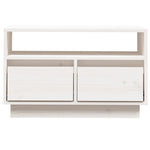 TV Cabinet White 60x35x37 cm Solid Wood Pine 813426