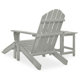 Garden Chair Grey Solid Fir Wood Large Detachable Garden Chair 315930
