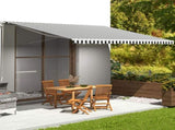 Replacement Fabric for Awning Anthracite and White 5x3.5 m 311992