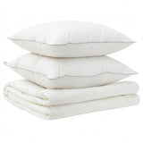 Duvet and Pillow Set 3 pcs 200x220 cm Summer 140 GSM Wool White 3441239
